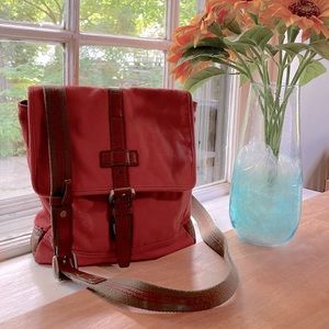 Fossil Orange Red Crossbody Bag